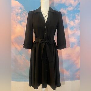 Classy and Tailored 90’s Forever 21 Black Shirt Dress